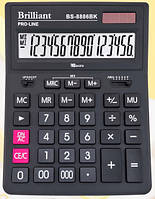 Калькулятор бухгалтерський Brilliant BS-8886BK на 16 разрядів (оригінал)