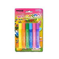 Клей-фарба сз блискитками Pasco 6 перламутровіх кольорів по10мл №F-019-07