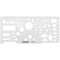 Лінійка офіцерська пластикова Axent №7801 прозора