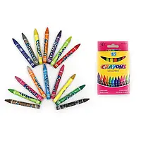 Олівці воскові кольорові Crayons 16 штук №8496