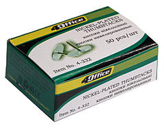 Кнопки 4Office №4-332 (50штук) нікеліровані