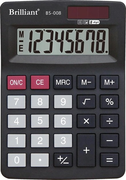 Калькулятор настільний Brilliant BS-008 на 8 разрядів (оригінал), фото 1