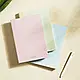 Блокнот А5 Deli 96 кремових листів # №EN140G (57249) (PU гнучка обклад.) з рожевим торцем блакитний, фото 5