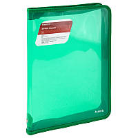 Папка на блискавці А4+ Axent №1801-26 щільністю 550мкм прозора зелена