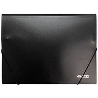 Папка на гумках А4 4Office №4-244-09 чорна