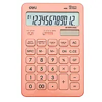 Калькулятор настільний Deli №M01541 на 12 разрядів (оригінал) терракотовий
