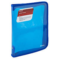 Папка на блискавці В5 Axent №1802-22 щільністю 550мкм прозора синя