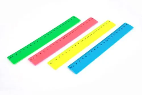Лінійка пластикова MF 20см №2038-20 кольорова, фото 1