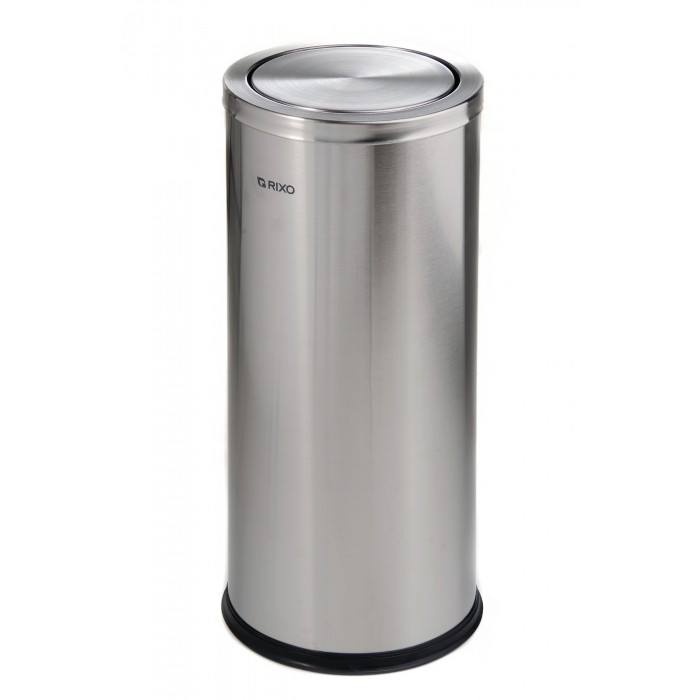 Відро з неіржавкої сталі матове Відро для сміття 30л Кругле відро для сміття з кришкою Відро для сміття з поворотною кришкою