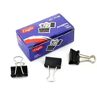 Біндер металевий 15мм Eagle чорний №TY19B