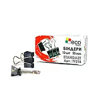 Біндер металевий 25мм Eagle чорний №TY21B