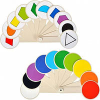 Віяло Irbis з кольорами та геометричними фігурами (16629)
