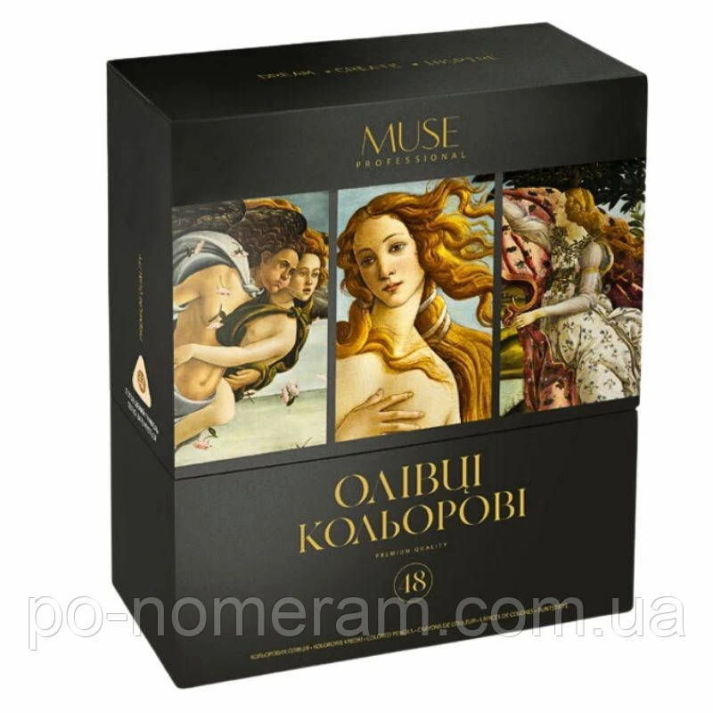 Олівці кольорові MUSE 48 кол. /102M-48/ тригранні, фото 1