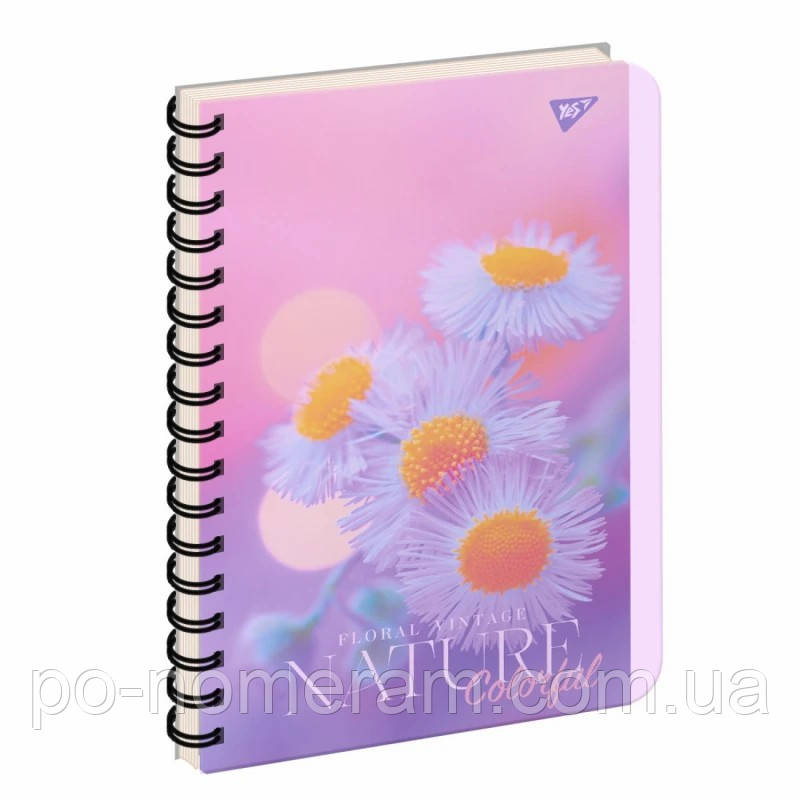 Зошит YES А4/144 4в1 /681946/ Floral vintage, пластик обкл., з розділ, фото 1