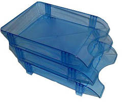 Лоток горизонтальний пластиковий Кіп ЛГ-06 прозорий блакитний