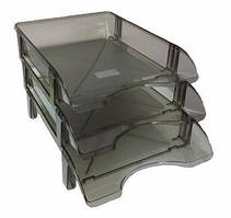 Лоток горизонтальний пластиковий Кіп ЛГ-06 прозорий димчастий