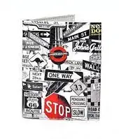 Обкладинка для ID-паспорта та авто з екошкіри  з кольоровим друком (асорті малюнків)