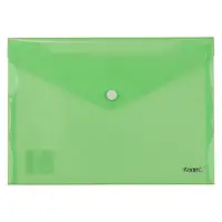 Папка на кнопці А5 Axent №1522-25 щільністю 180мкм прозора зелена