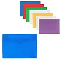 Папка на кнопці А3 Ec №31317 щільністю 180мкм прозора асорті кольорів