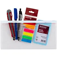 Папка з бігунком zip-lock Євро Axent №1409-21 біла