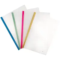 Швидкозшивач пластиковий з планкою А4 Axent №1416-00 6мм (на 35листів) асорті кольорів