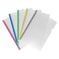 Швидкозшивач пластиковий з планкою А4 Axent №1418-00 8мм (на 50листів) асорті кольорів