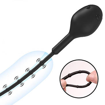 Частотний уретральний вібратор Bombomda пробка для пеніса з вібрацією та розширенням, фото 1