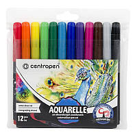 Фломастери акварельні Centropen №8683 12 кольорів