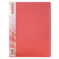 Папка з боковим затискачем А4 Axent №1301-24 з кишенею прозора червона