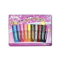 Клей-фарба з блискитками Pasco 10 перламутрових кольорів по 6мл №F-012