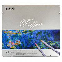 Олівці кольорові Marco №7100 24 штуки у металевій коробці