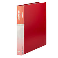Папка з боковим затискачем А5 Sk №411038 червона