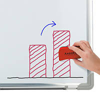 Губка зтираюча для дошки Axent №9804-04 на магниті маленька червона