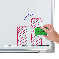 Губка зтираюча для дошки Axent №9804-05 на магниті маленька зелена