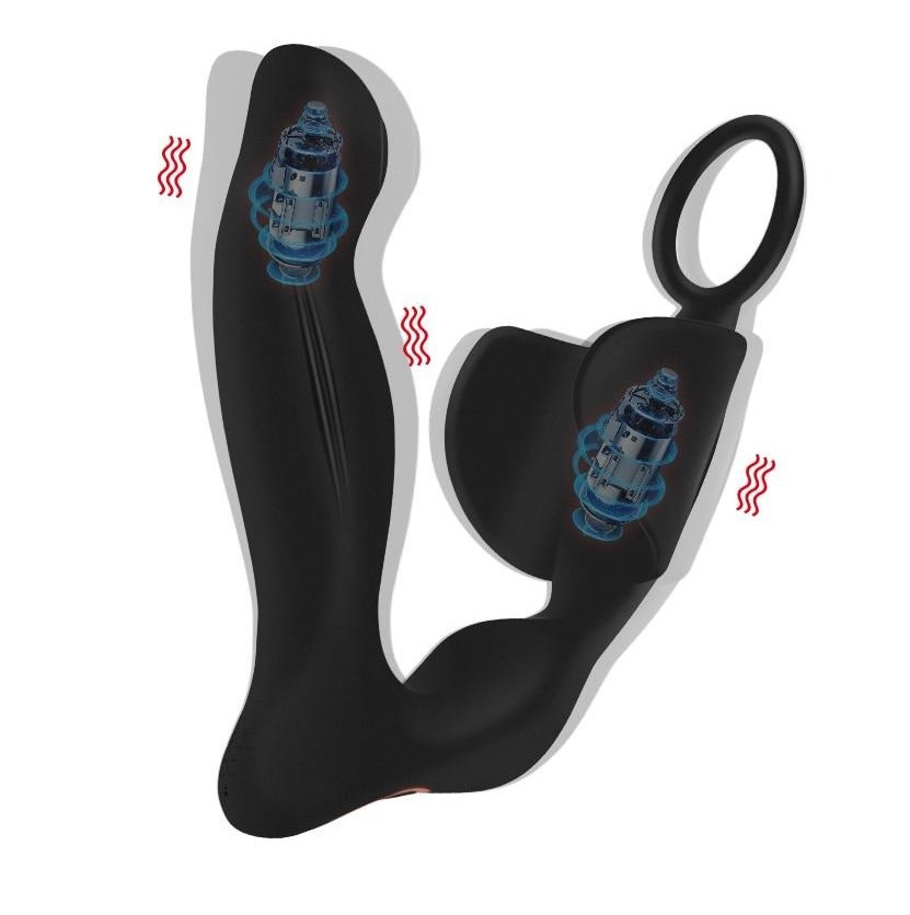 Чоловічий масажер простати Love Toy з бездротовим пультом і ерекційним кільцем