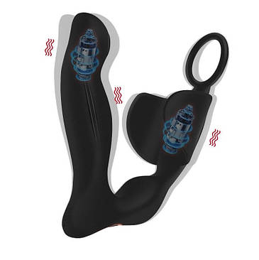 Чоловічий масажер простати Love Toy з бездротовим пультом і ерекційним кільцем, фото 1