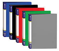 Папка на 2 великіх кільцях А4 Ec №30701-03 з кишенею червона