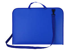 Портфель пластиковий А3+ розгорнутий CFS №30005 синій з довгою ручкою