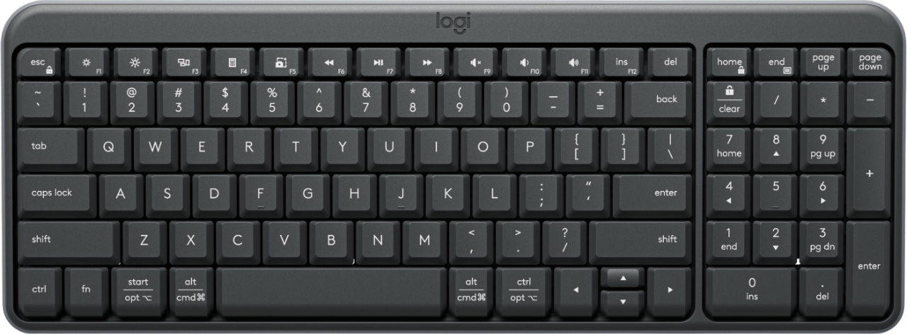Клавіатура бездротова Logitech K250 Graphite (920-013822)