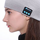 Вуханка з Bluetooth-гарнітурою й мікрофоном 22х21 см, зимова шапка з USB-зарядкою і вбудованими навушниками, фото 4