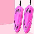 Електрична сушарка для взуття SHOES DRYER 220V Рожева, компактний прилад для дбайливого сушіння, фото 4