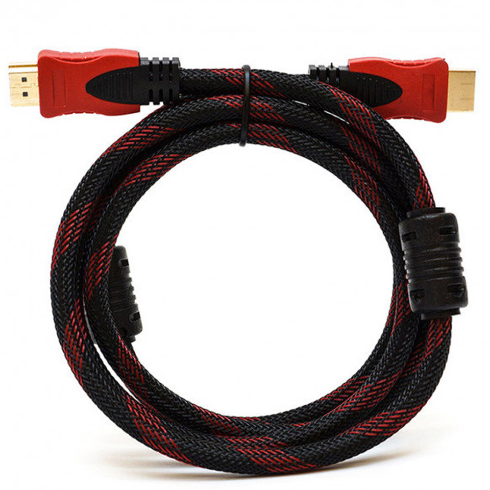 Кабель HDMI-HDMI 5 м з посиленою обмоткою, універсальний шнур для телевізора та монітора з фільтрами, фото 1