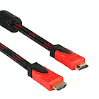 Кабель HDMI-HDMI 5 м з посиленою обмоткою, універсальний шнур для телевізора та монітора з фільтрами, фото 4