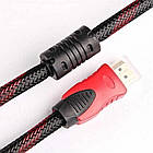 Кабель HDMI-HDMI 5 м з посиленою обмоткою, універсальний шнур для телевізора та монітора з фільтрами, фото 9