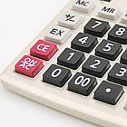 Настільний калькулятор на батарейках AX 9800V Сірий, офісна модель із великим екраном для зручних розрахунків, фото 3