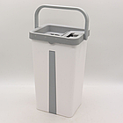 Швабра з відром 11 л з автоматичним віджиманням і двома насадками Cleaning Mop Сіра зручна для підлоги, фото 4