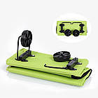 Складана господарська сумка-трансформер на колесах 2в1 46х27х12 см Зелений візок для покупок і речей, фото 7