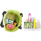 Складана господарська сумка-трансформер на колесах 2в1 46х27х12 см Зелений візок для покупок і речей, фото 8