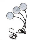 Фітолампа світлодіодна R3 з трьома головками, 45 Вт, USB-приєднання та контролер для росту рослин, фото 3