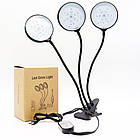 Фітолампа світлодіодна R3 з трьома головками, 45 Вт, USB-приєднання та контролер для росту рослин, фото 10